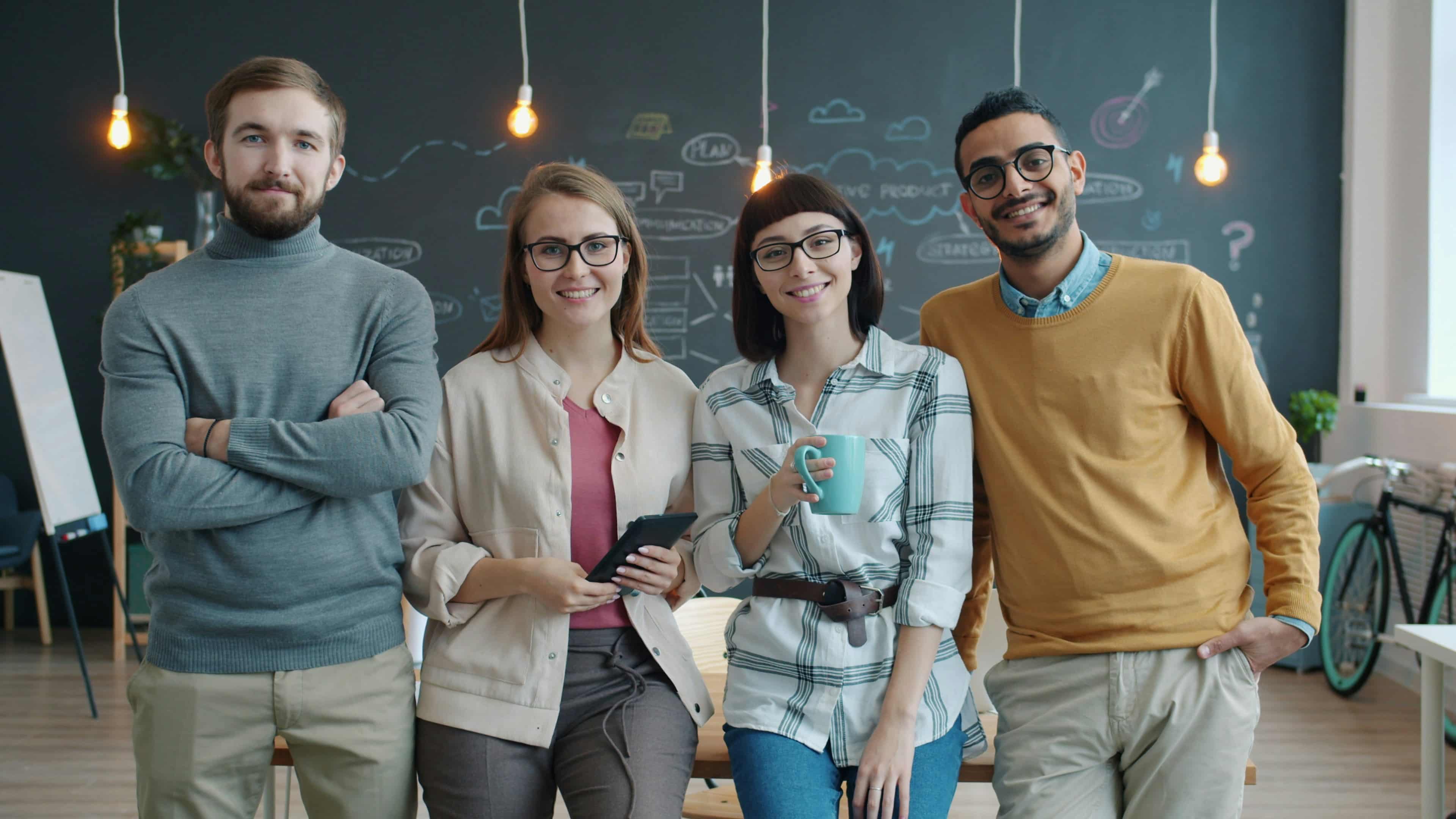Photo of Final Film staff in office